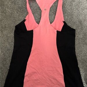 Women's Pink and Black Workout Tank Top
